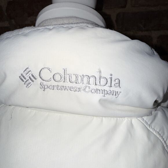 Columbia Women’s Down Puffer Vest Ivory Size L Vertex Pockets - Picture 5 of 10
